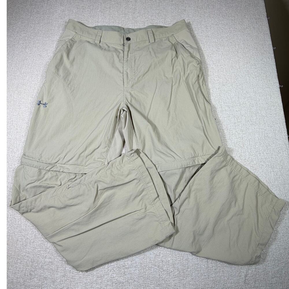 Under Armour Men 40X30 Khaki All Seasons Guide Hiking Outdoor Performance Pants